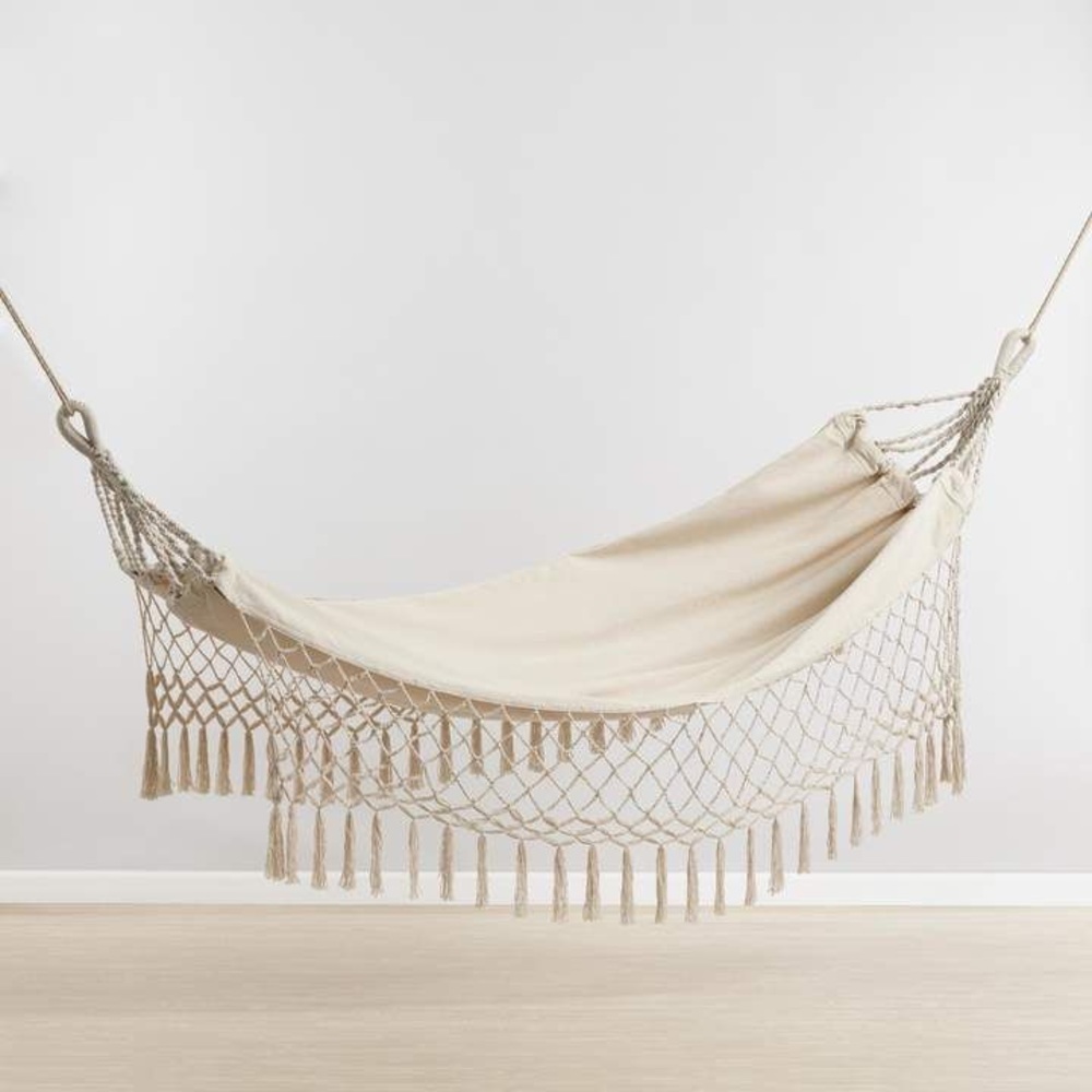 World market boho fringe hammock